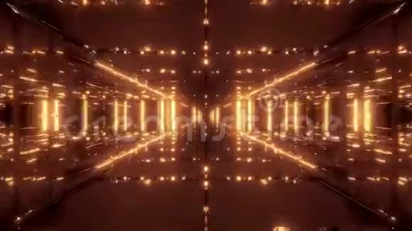 未来主义科学寺隧道走廊三维插图现场壁纸运动背景无尽循环vj循环视频的预览图