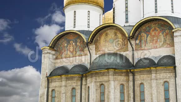 假设大教堂是俄罗斯沙皇加冕的地点俄罗斯克里姆林宫联合国教科文组织世界遗产中心视频的预览图