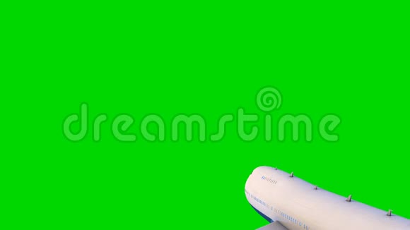 客机在绿色背景下飞行视频的预览图