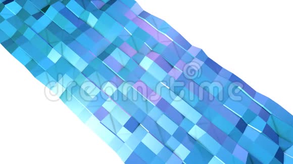 摘要简单的蓝紫低聚三维表面作为艺术环境软几何低聚运动背景视频的预览图