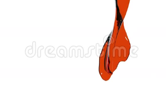 三维渲染橙色透明液体填充屏幕使用卢马哑光像阿尔法通道计算机图形模拟视频的预览图