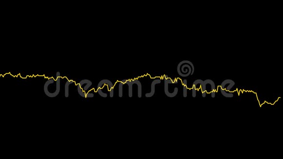 股票市场投资交易黑色背景图上的橙色线图视频的预览图