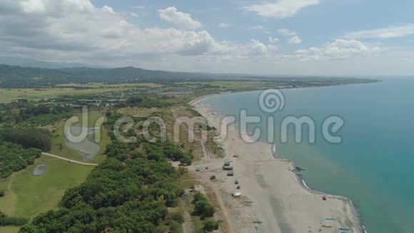 热带景观菲律宾吕宋岛海滩视频的预览图