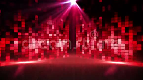 带有灯光的红色音乐像素设计视频的预览图