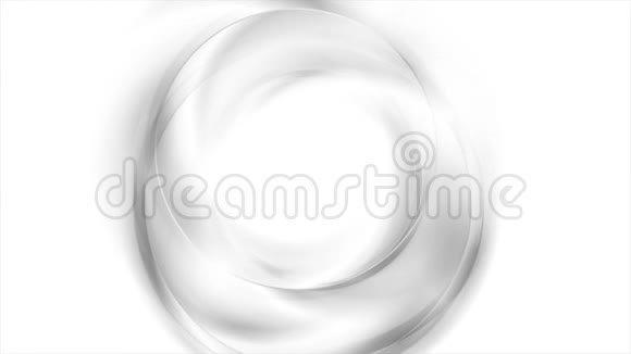抽象的灰色和白色波浪形圆圈视频动画视频的预览图