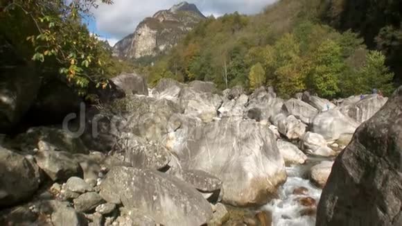 瑞士阿尔卑斯山山谷的景观视频的预览图