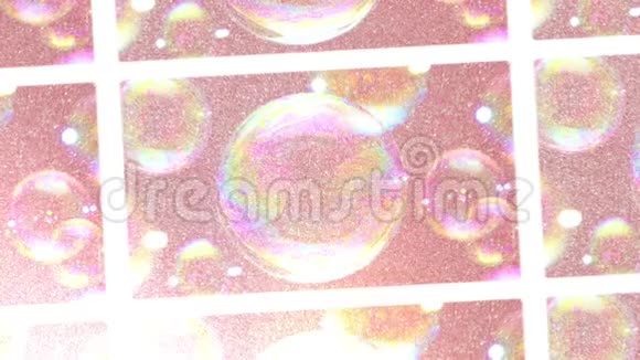 肥皂泡闪亮的反射泡视频的预览图