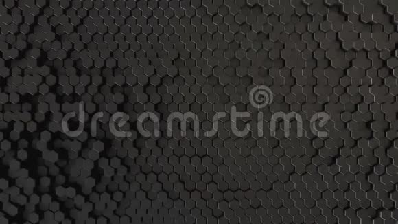 黑色抽象场六边形视频的预览图
