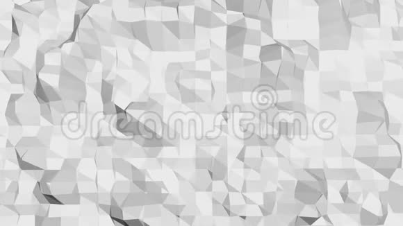 抽象简单的黑白低聚挥三维表面作为优雅的背景灰色几何振动环境视频的预览图