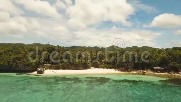 热带海滩和绿松石海菲律宾博霍尔视频的预览图