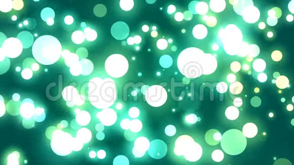 可循环的抽象背景绿色发光的波克圈视频的预览图