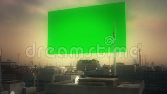 三维空中城市和视频彩色视频的预览图