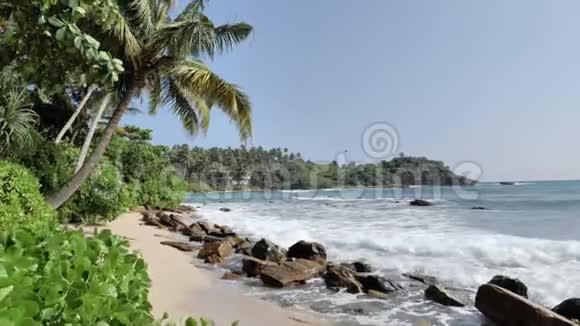 美丽的海滨斯里兰卡慢速运动4k视频的预览图