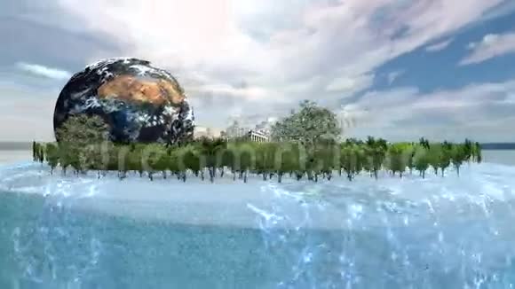 环绕大地水树木和地球视频的预览图
