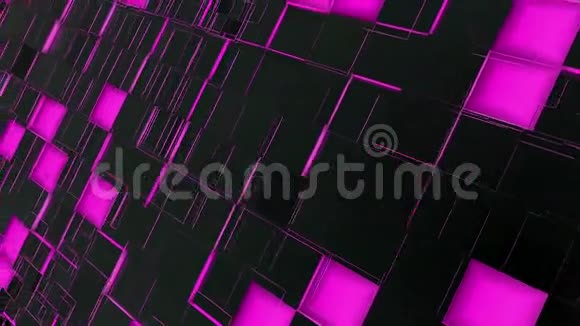 抽象粉色和黑色方块背景视频的预览图