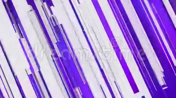 紫色线条和三维矩形抽象背景视频的预览图
