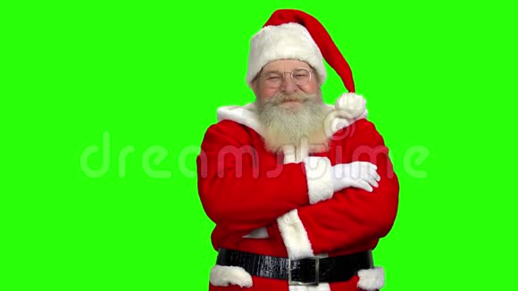 绿色背景的圣诞老人视频的预览图