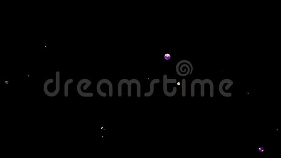 彩色液态金属水泡漂浮在空间数字动画背景新质量自然运动图形视频的预览图