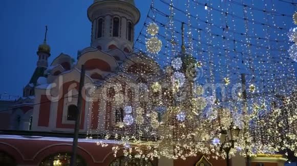 莫斯科的圣诞照明视频的预览图
