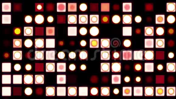 无缝环形迪斯科壁灯闪烁动画背景新质量通用运动动态动画彩色视频的预览图