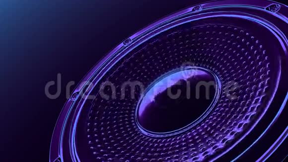 无缝vj音乐运动循环霓虹灯扬声器在角落3D译文视频的预览图