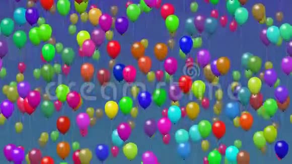 派对气球无缝循环视频视频的预览图