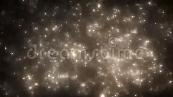 夜空中落下的金色星星和雪花视频的预览图