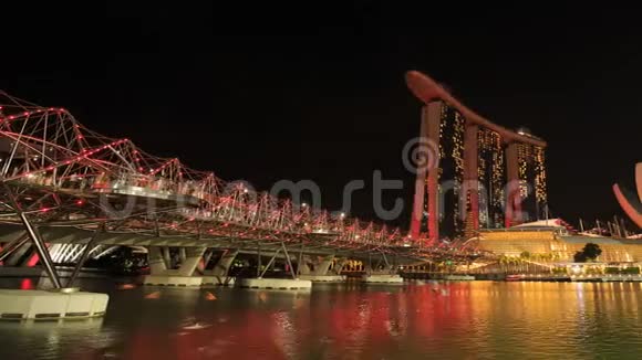 新加坡城市景观的时间流逝视频的预览图