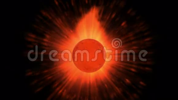 火焰爆炸射线激光能量魔法火球能量燃烧粒子视频的预览图