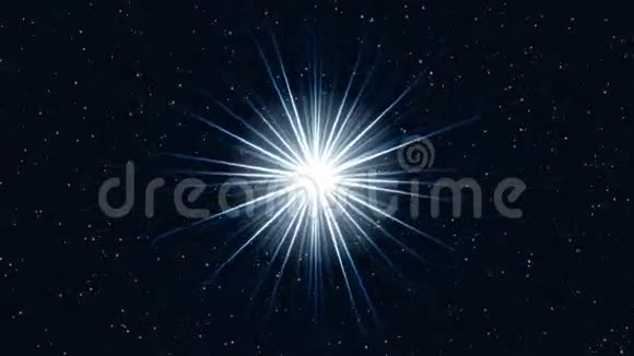 以明亮的光线接近宇宙恒星的运动视频的预览图