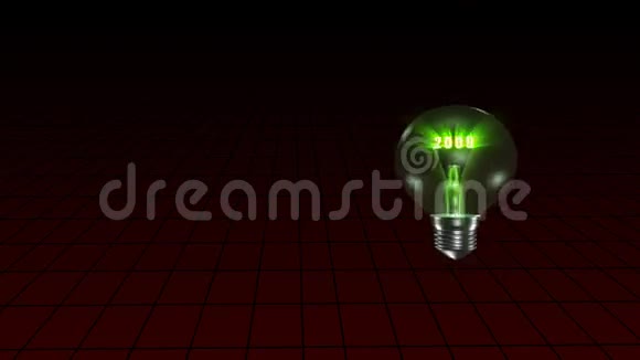 一个灯泡的动画宣布2010年视频的预览图