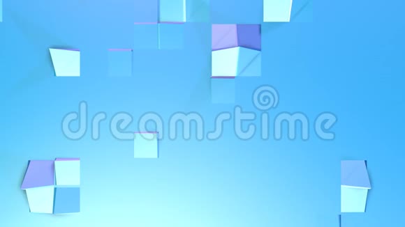 抽象简单的蓝紫低聚三维表面作为优雅的图案环境软几何低聚运动视频的预览图