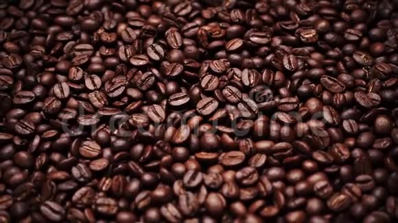 咖啡豆背景阿拉比卡咖啡烘焙视频的预览图