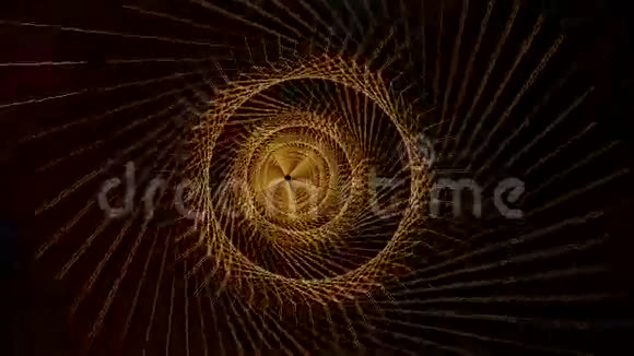 黑色金色抽象线隧道视频的预览图