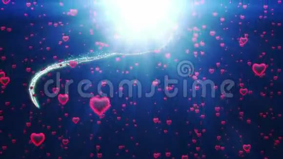 情人节快乐节日背景红心视频的预览图