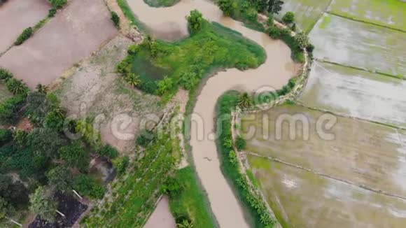 无人机拍摄的乡村自然景观山林景观视频的预览图