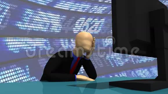 一个用电脑演示3d人的动画视频的预览图