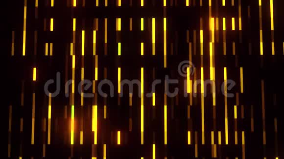 黄金发光数字霓虹灯线VJ循环运动背景视频的预览图
