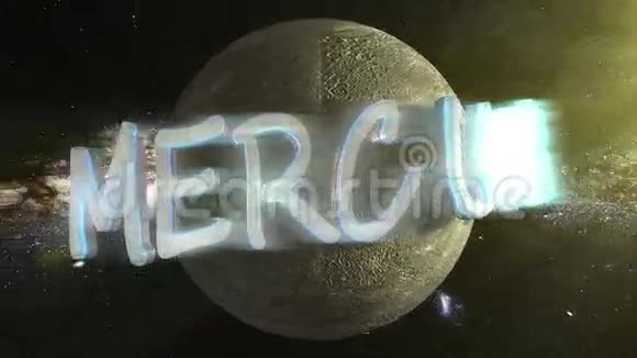 围绕水星的水星3D文本视频的预览图