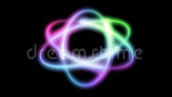 原子多种颜色无缝环库存镜头视频的预览图