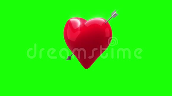 红色的心与箭头转向绿色的背景视频的预览图
