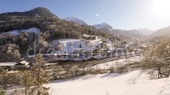冬天的雪巴伐利亚德国视频的预览图