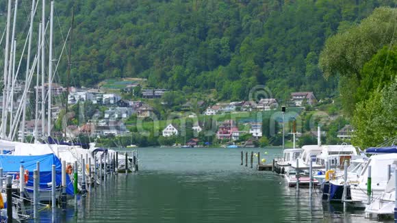瑞士阿尔卑斯山山脉瑞士湖景视频的预览图