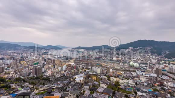 长崎日本城市景观视频的预览图