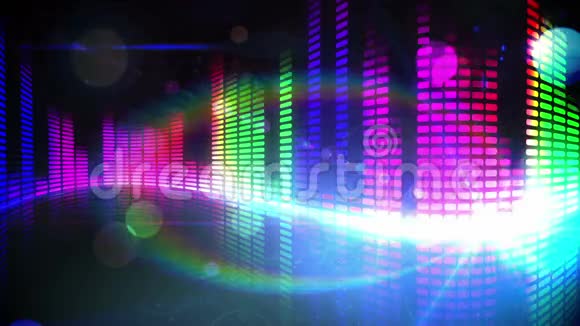 音乐音量的彩色像素设计视频的预览图