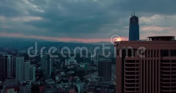 吉隆坡日出鸟瞰图视频的预览图