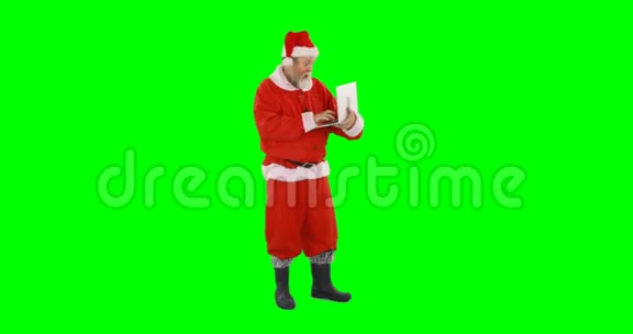 圣诞老人用笔记本电脑视频的预览图