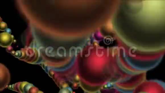 抽象三维生物金属球背景分裂细菌蠕虫孢子视频的预览图