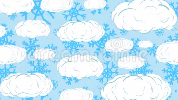 雪花是蓝色和天空视频的预览图