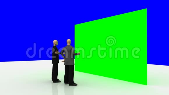 3dmen观看绿色墙的动画视频的预览图